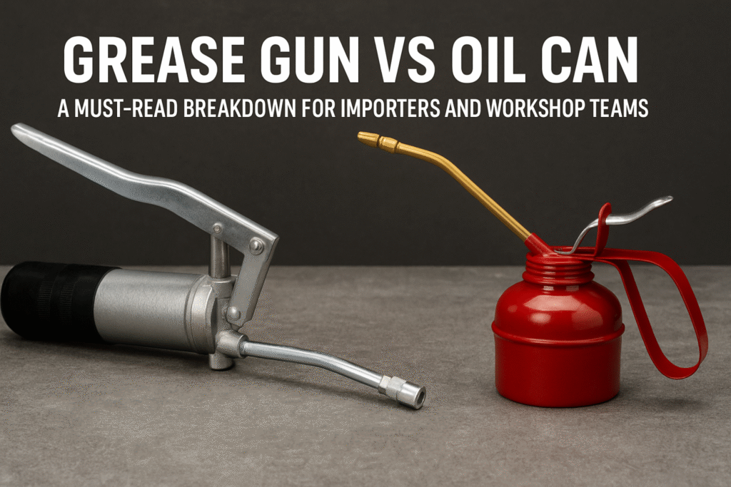 Grease Gun vs Oil Can